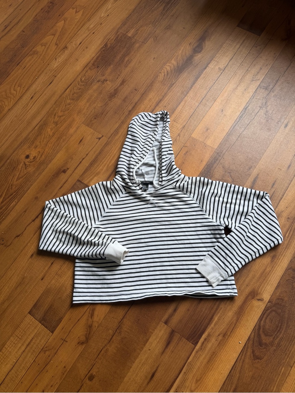 Forever 21 Black & White Striped Kids' Hoodie